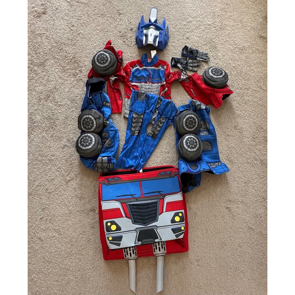 Disguise Transformers Optimus Prime Converting Costume Kids Halloween M 8-10 - Picture 10 of 15